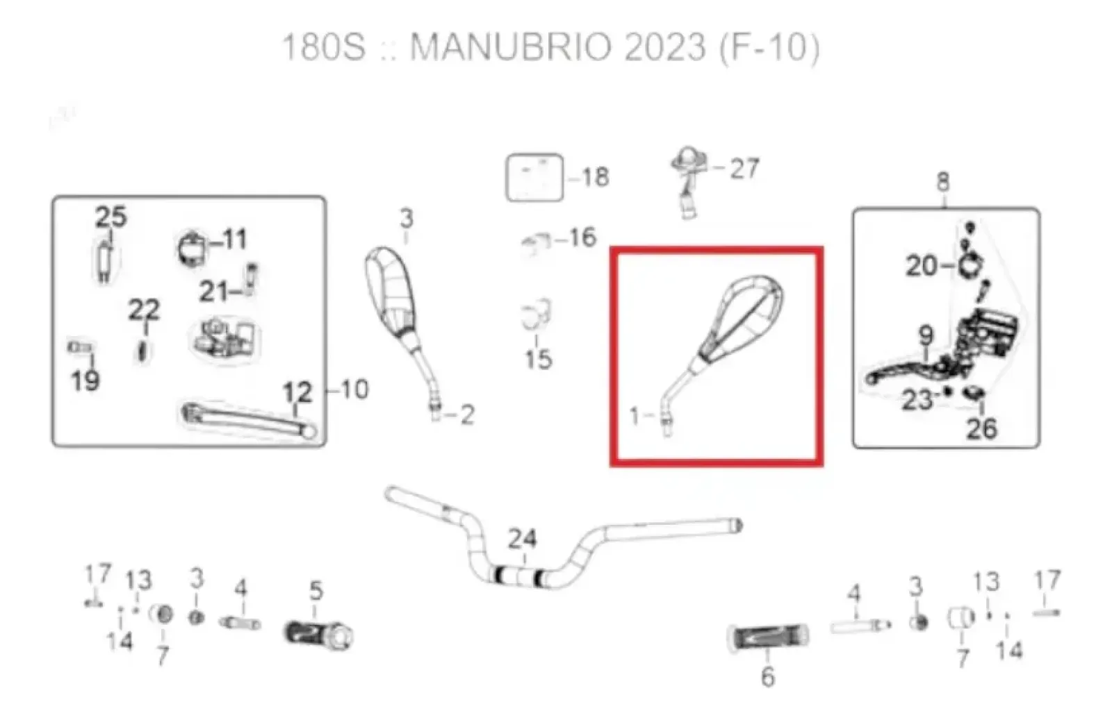 Left Rear View Mirror 180s