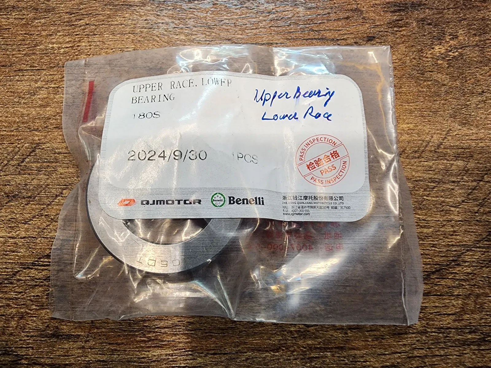 Upper Head Stem Bearing Lower Race 180s, TnT150i