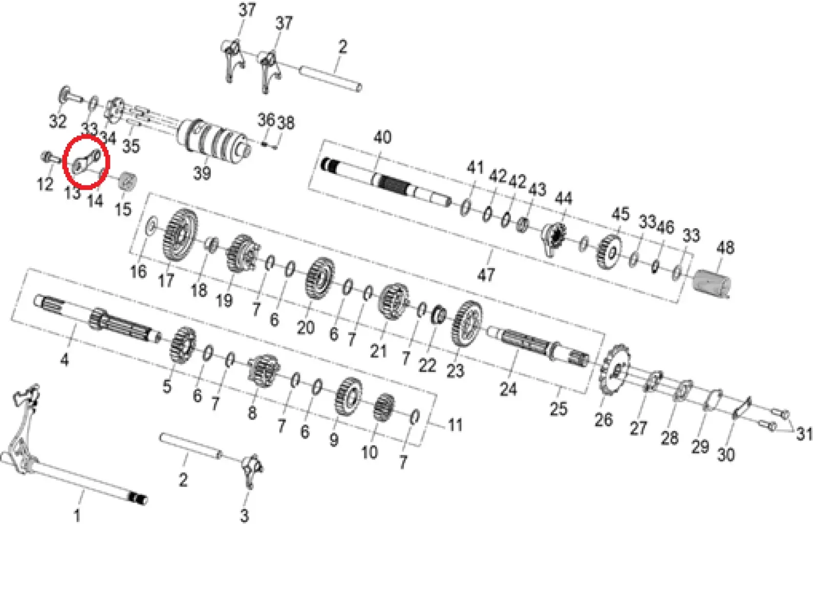 Rocker Arm Roller Assy. Benelli TnT150i